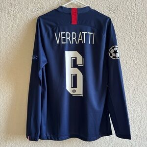 2019-20 PSG Long Sleeve Home #6 Verratti Nike Medium